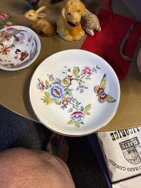 Aynsley Pembroke, Bird & Florals: Coaster (s), Round Smooth, 4 3/8"